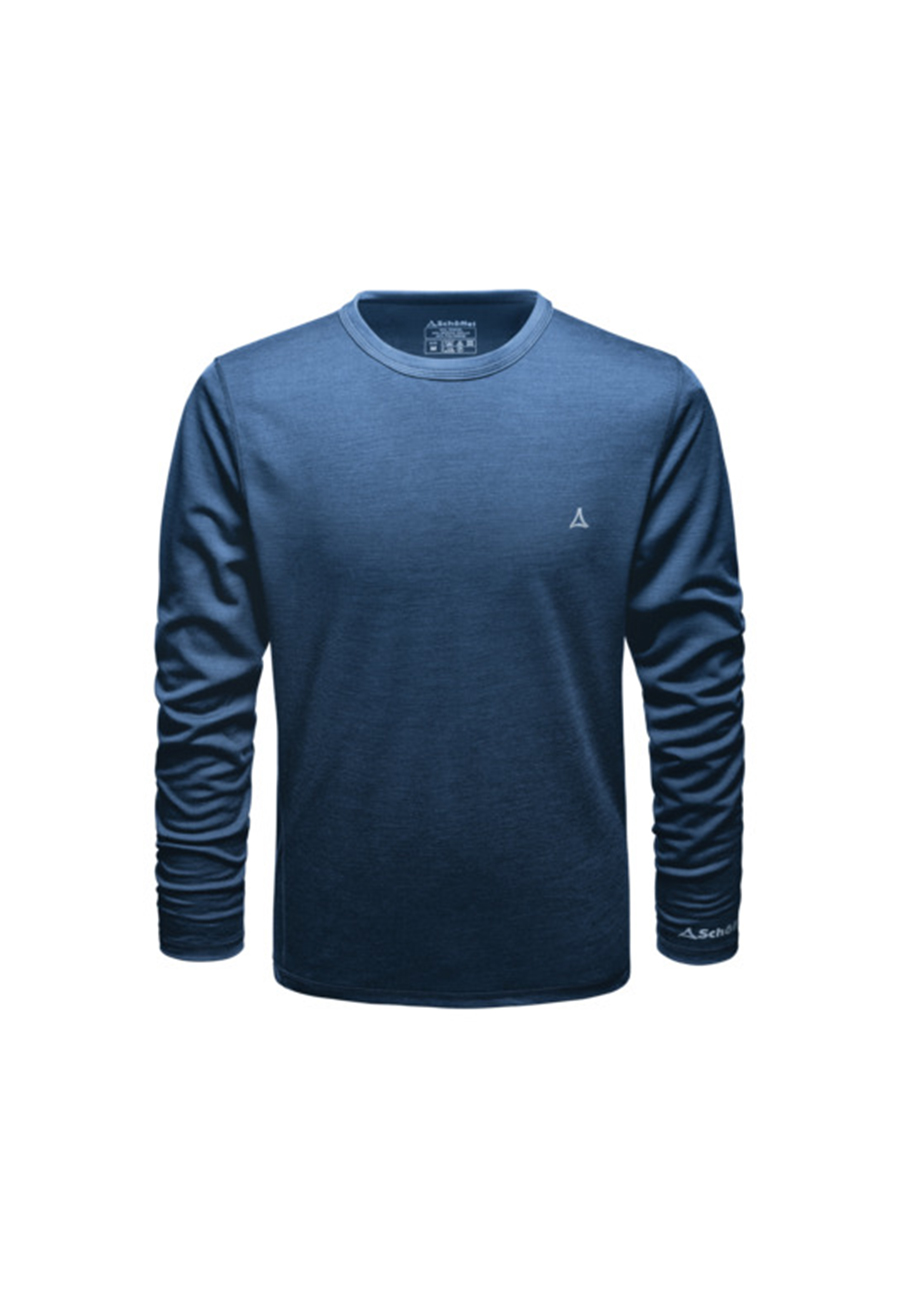 Schöffel Merino Sport Shirt Herren Langarm 21431 blau