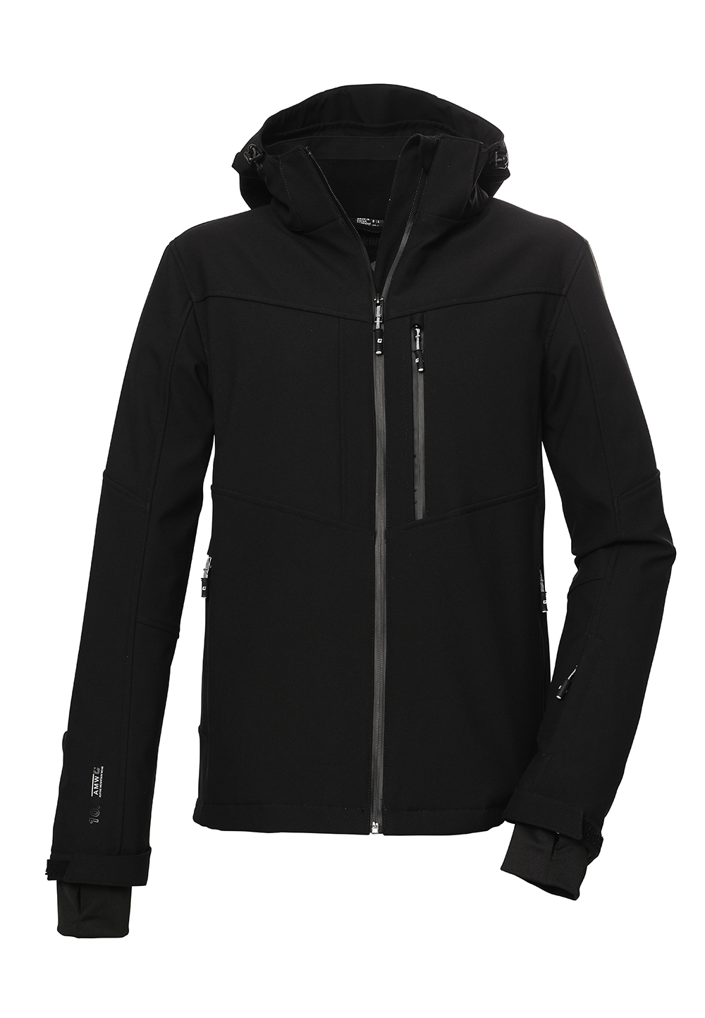 Killtec Herren KSW 112 Softshell Jacke mit Schneefang und abzippbarer Kapuze 41036 schwarz