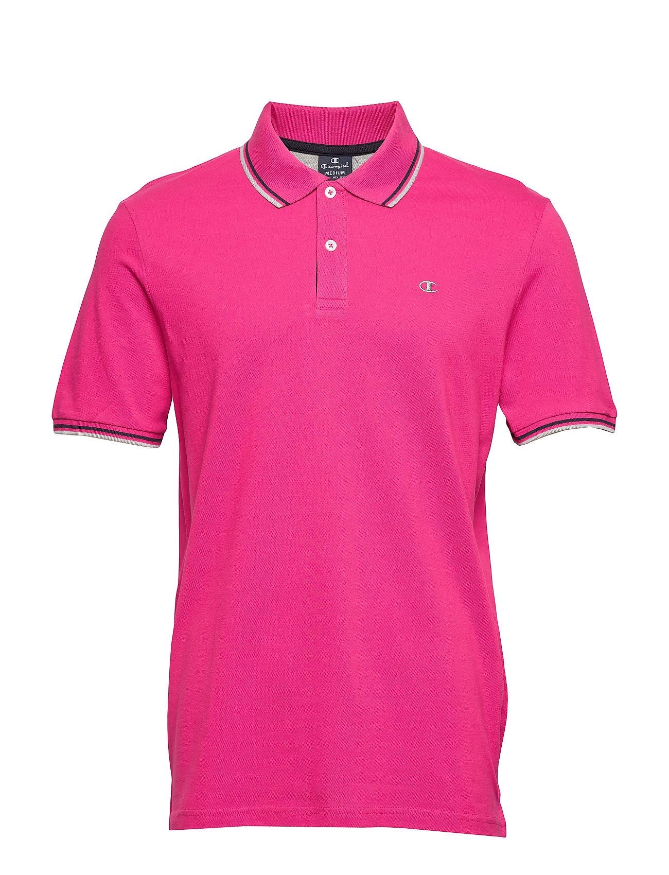 Champion Hr. Polo Shirt  Auth 211847 pink