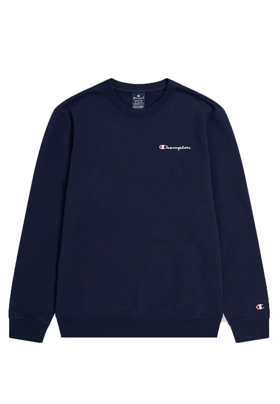 Champion Herren Crewneck Sweatshirt mit kleinem Logo 219836 dunkelblau