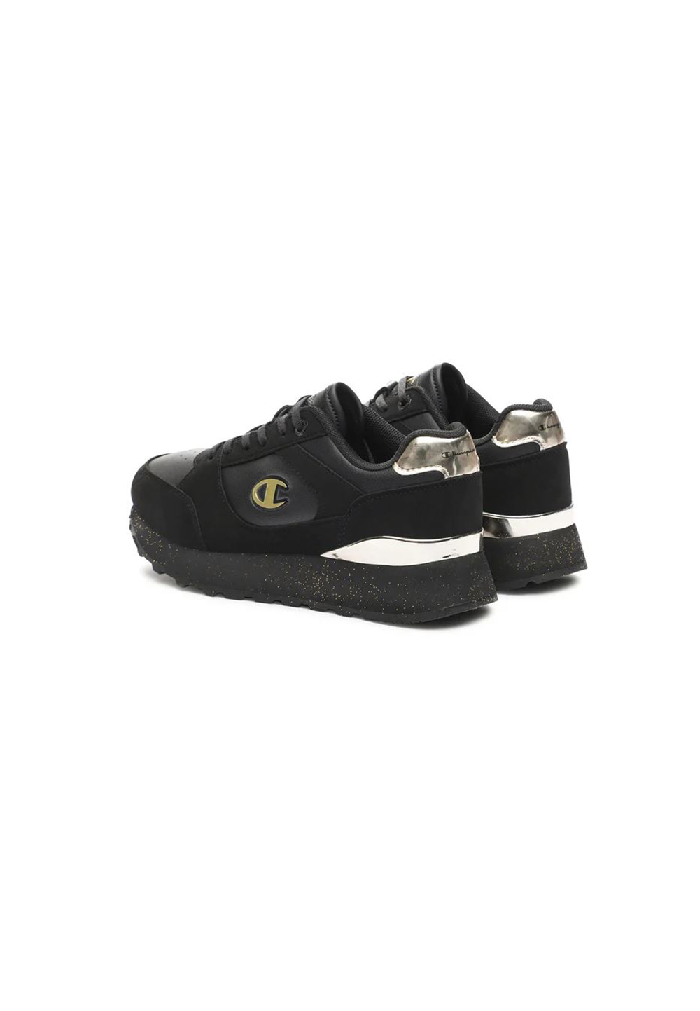 Champion Damen Sneakers Low Cut Shoe Rr Champ Ii Plat Metal S11615 schwarz gold