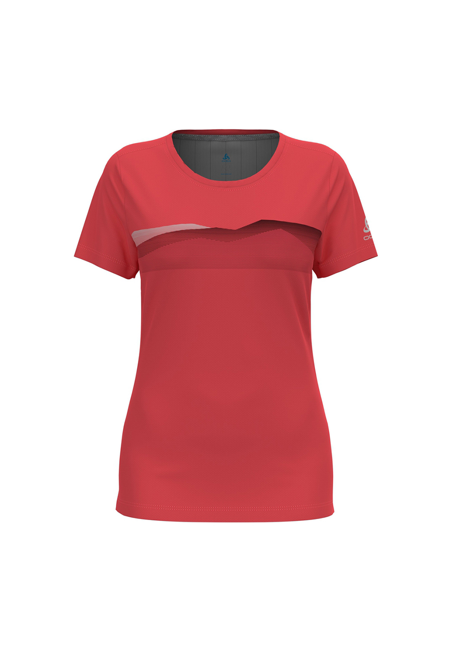 Odlo Damen F-Dry T-Shirt mit Bergkamm-Print 551401
