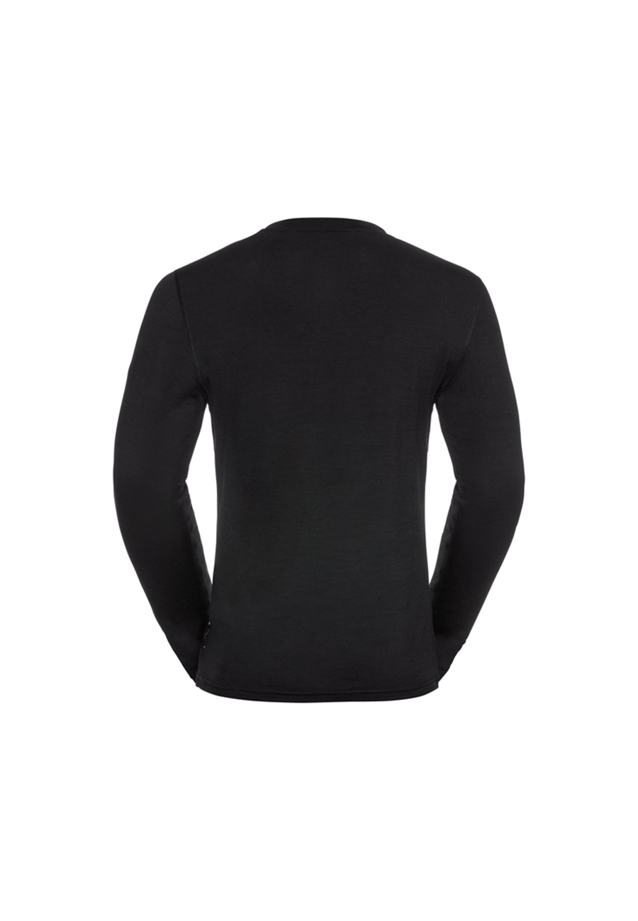 Odlo Herren NATURAL 100% MERINO WARM Funktionsunterwäsche Langarm-Shirt 110812 schwarz